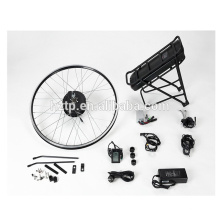 Kit de conversión de bicicleta eléctrica de bricolaje con motor de cubo sin escobillas batería panasonic de bastidor de iones de litio